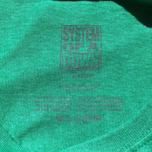 System Of A Down Liberty Bandit Sweatshirt Green Crew Neck Long Sleeve Sz Large - Picture 7 of 8